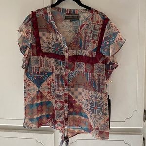 At double d ranch blouse 1x